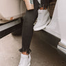 The Karlie Perforated Bootie In Grey Image - 1