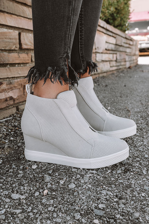 The Karlie Perforated Bootie In Grey Image - 3