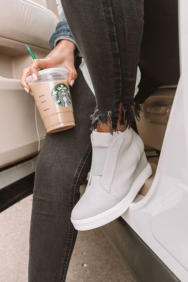 The Karlie Perforated Bootie In Grey Image - 2