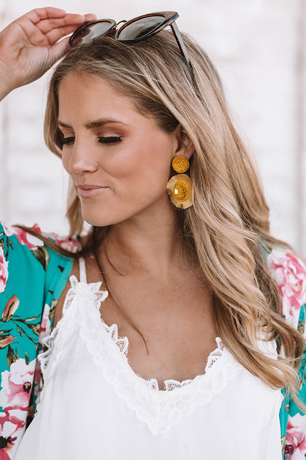 Summer In Versailles Earrings In Yellow