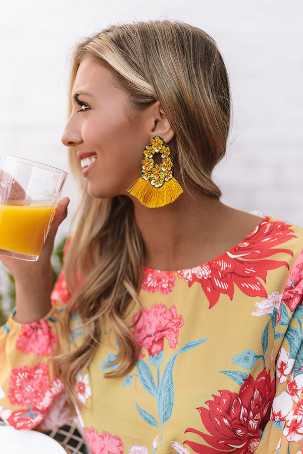 Off The Coast Earrings In Golden Honey