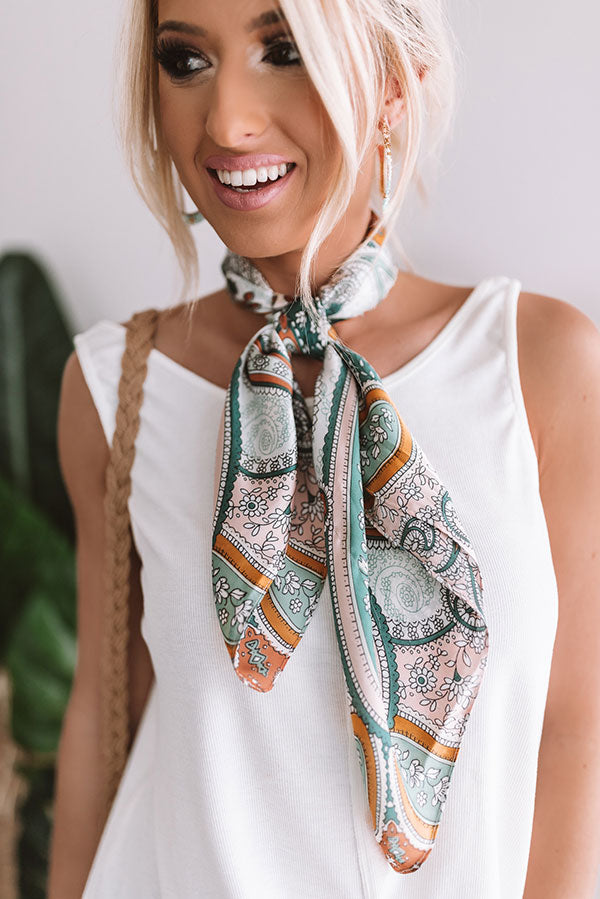 Pinot On The Pier Paisley Scarf