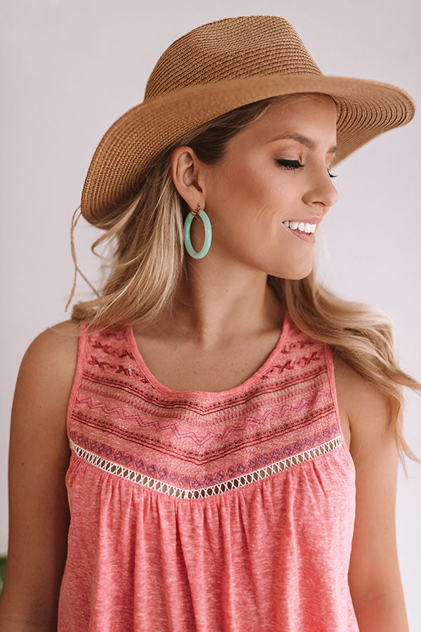 Waves Of Joy Hoop Earrings In Mint