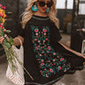 Dreaming Of Summer Embroidered Dress In Black Image - 1
