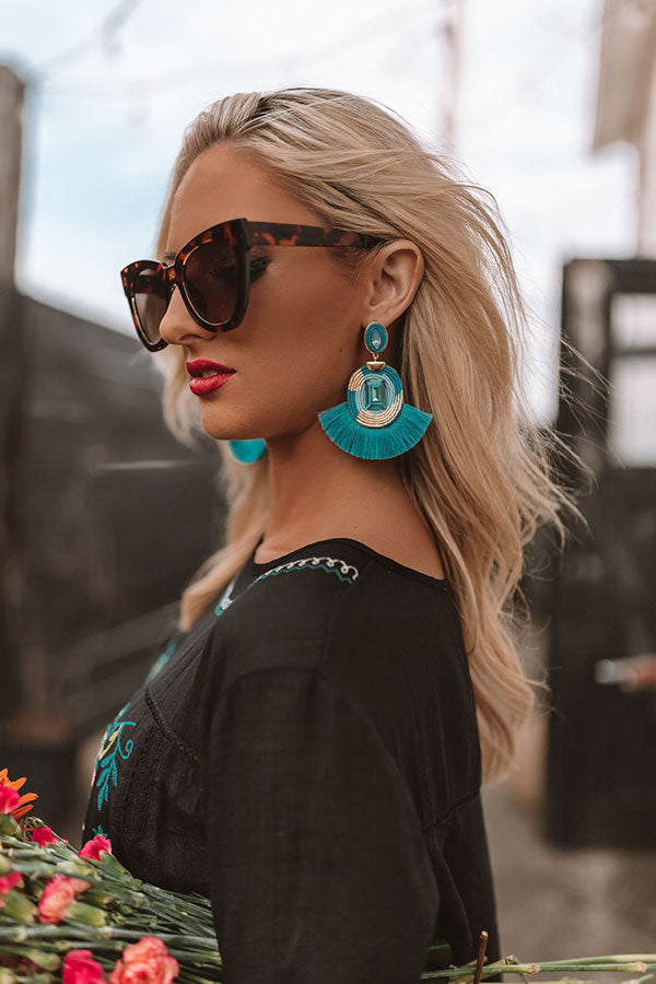 Pinot On The Pier Earrings In Blue