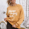 Mama Knows Best Sweatshirt In Marigold Image - 1