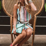Golden Shores Stripe Front Tie Dress Image - 1