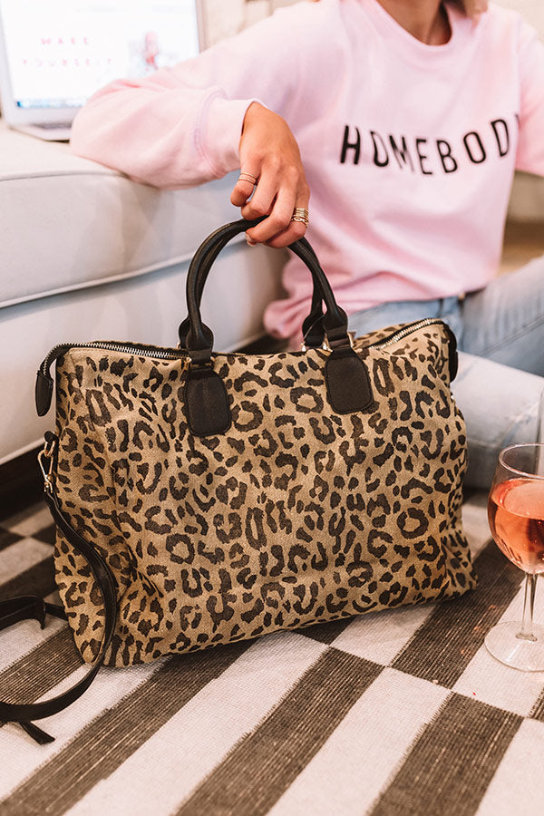 Chic Serendipity Leopard Canvas Tote