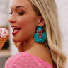 Bali Nights Beaded Earrings in Turquoise Image - 1