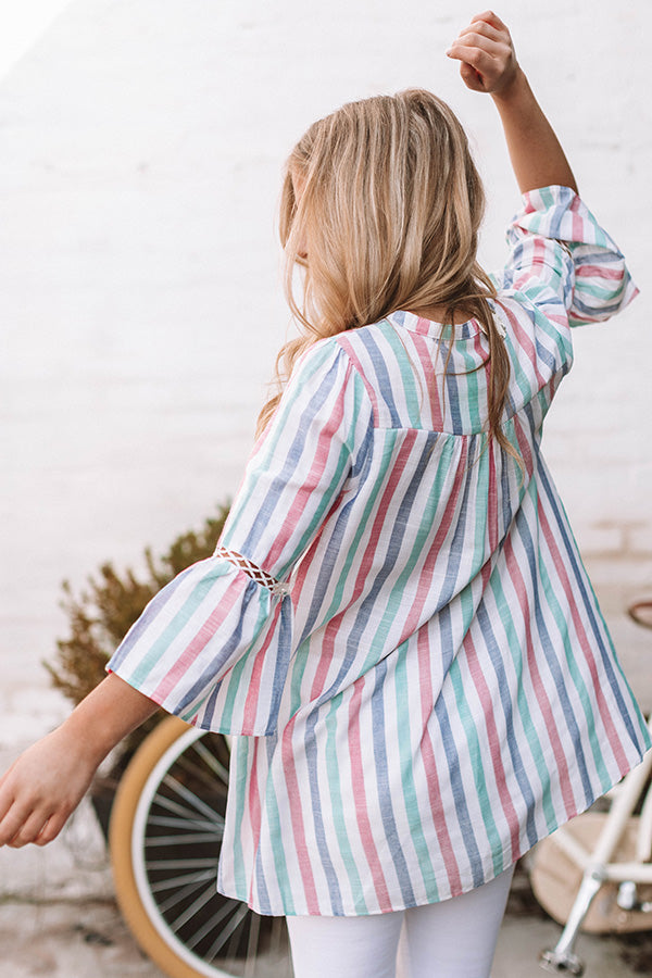 Watercolor Sunsets Stripe Tunic Image - 1
