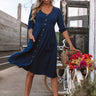 Pinot And Picnics Midi Dress In Navy Image - 1