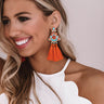 Cabo And Kisses Tassel Earrings In Orange Image - 1