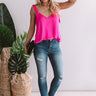 Concert Casual Shift Tank In Hot Pink Image - 1