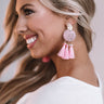 Siesta Key Casual Snake Print Earrings In Pink Image - 1