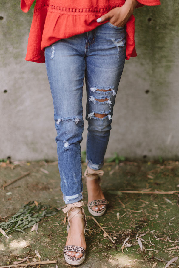 The Liston High Waist Distressed Skinny
