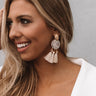 Siesta Key Casual Snake Print Earrings In Ivory Image - 1