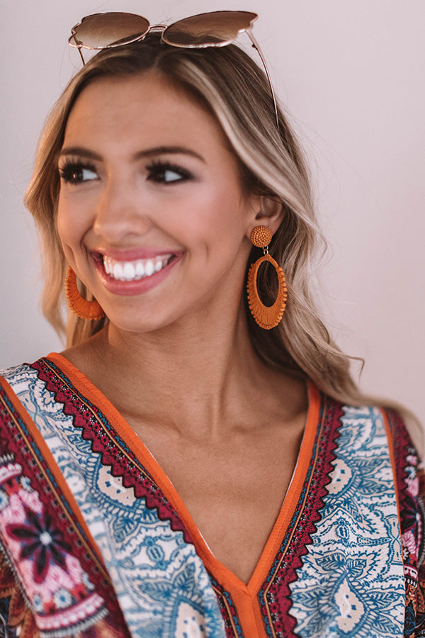 Tropical Luxe Earrings In Orange
