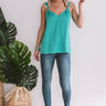 Concert Casual Shift Tank In Emerald Image - 1