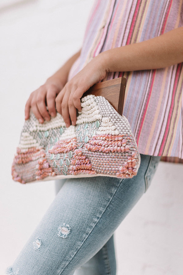 Beach Season Knitted Clutch