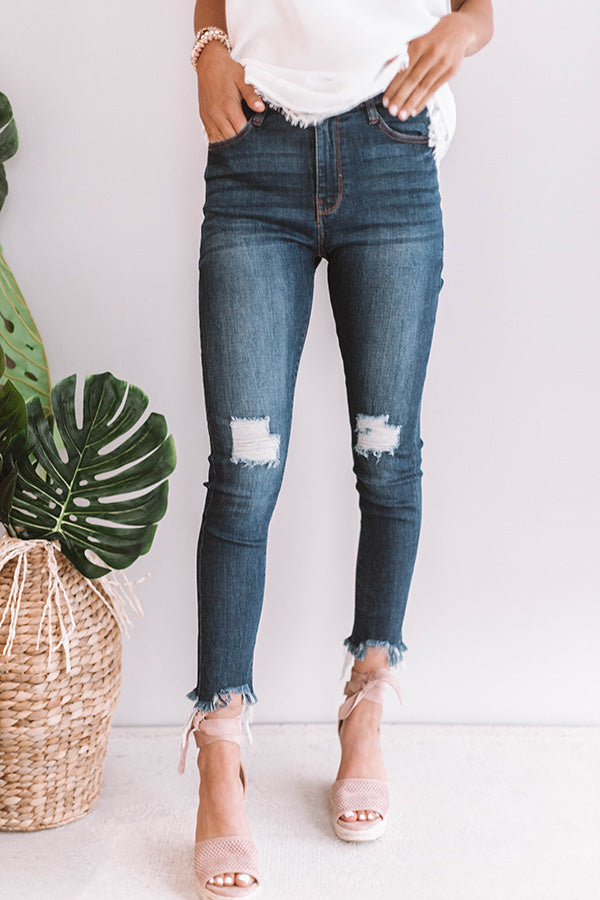 The Saige High Waist Distressed Denim