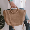 Tropical State Of Mind Woven Tote In Tan Image - 1