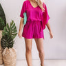 Pinot On The Pier Romper In Fuchsia Image - 1