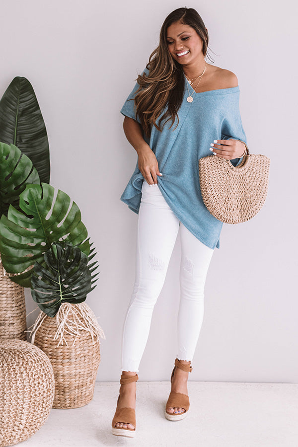 On Margarita Time Shift Top In Sky Blue Image - 1