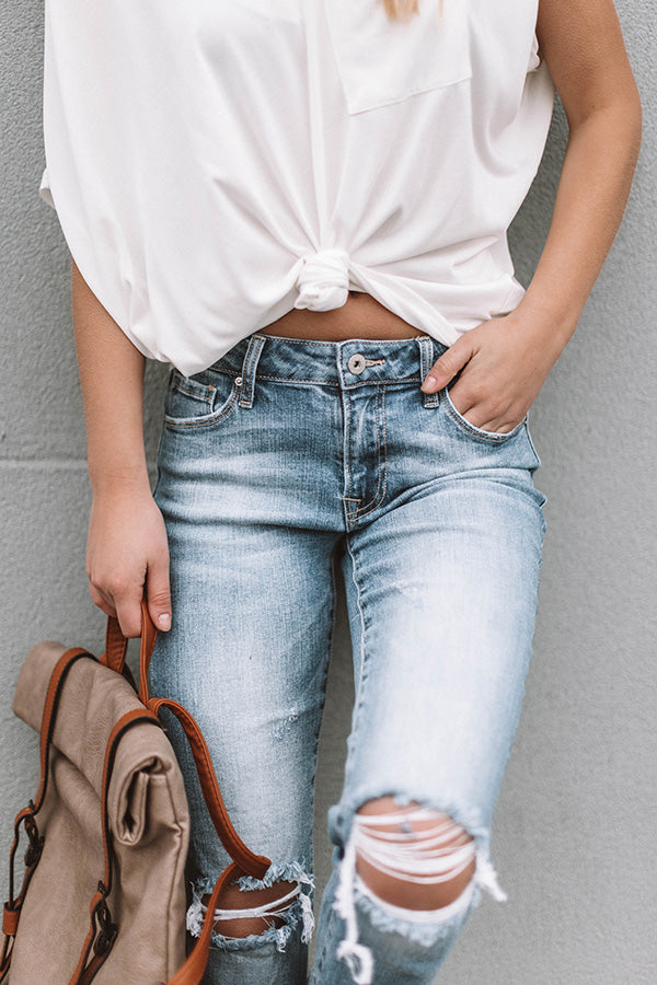 The Porter Midrise Distressed Relaxed Skinny Image - 2