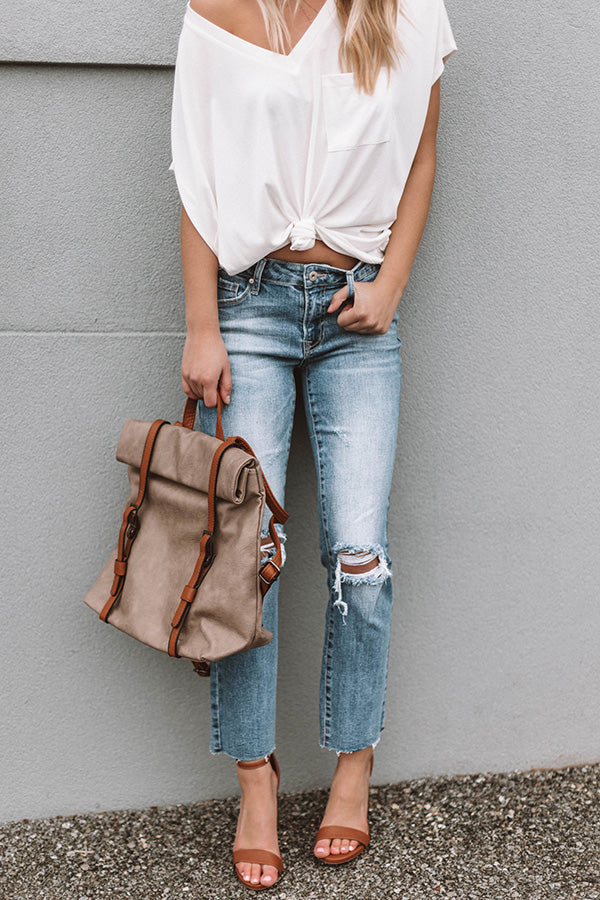 The Porter Midrise Distressed Relaxed Skinny Image - 1