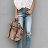 The Porter Midrise Distressed Relaxed Skinny Image - 1