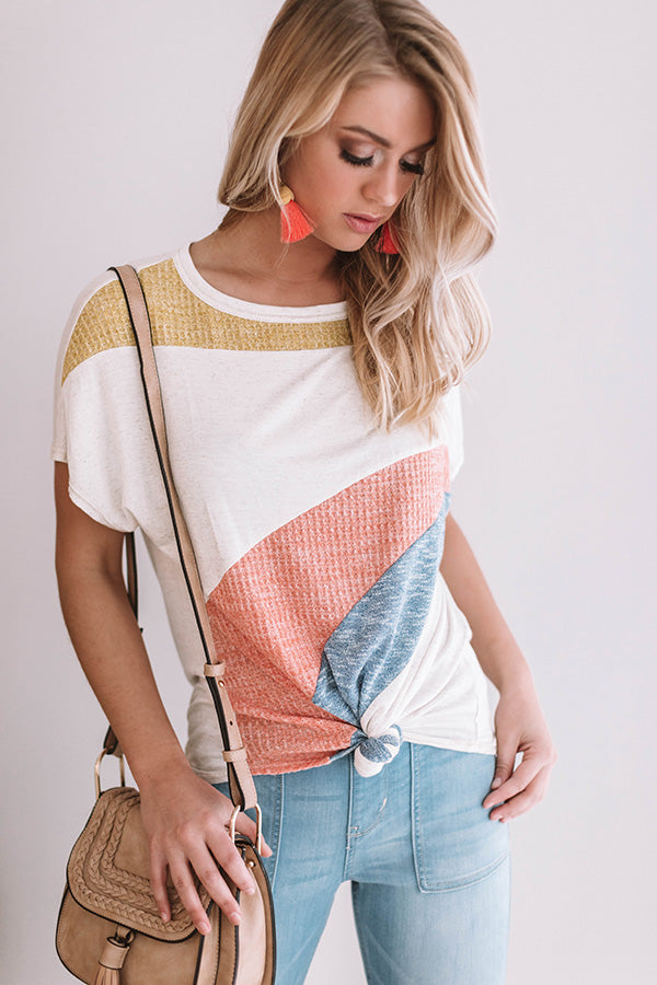Rhyme and Reason Color Block Shift Top