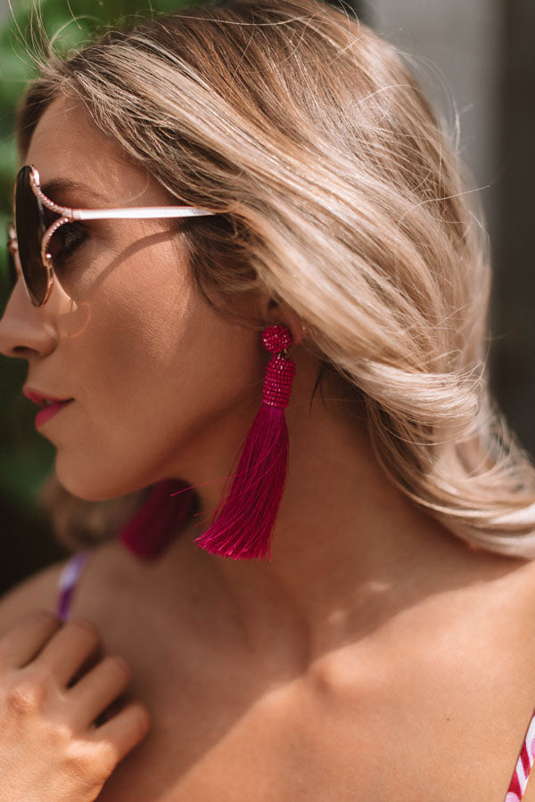 Shopping On Fifth Ave Earrings In Berry
