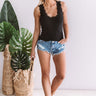 Mimosa O'Clock Lace Trim Tank In Black Image - 1
