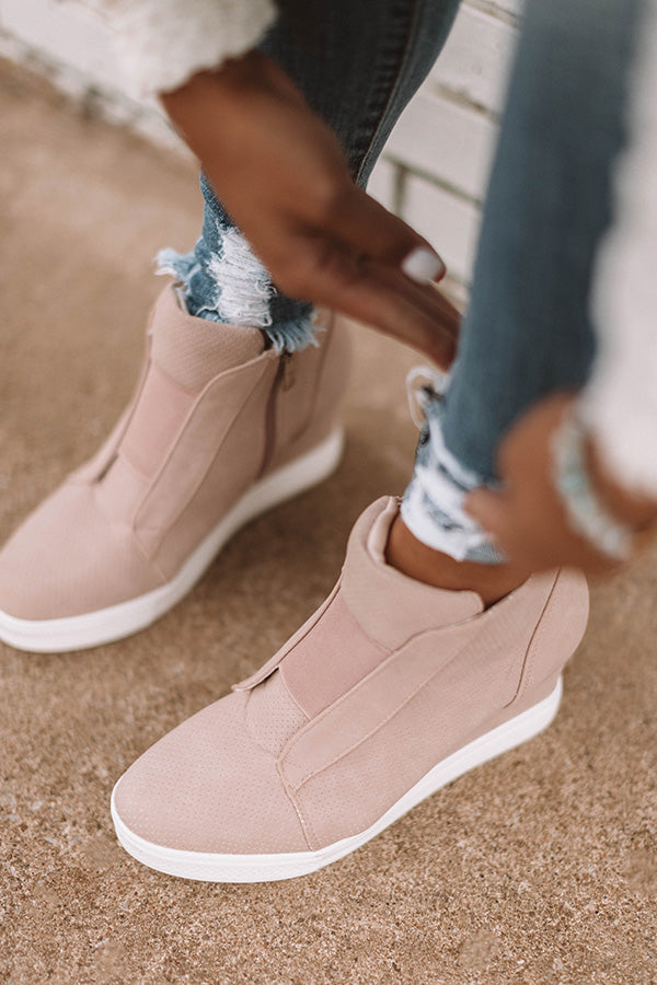 The Karlie Perforated Bootie In Blush Image - 4