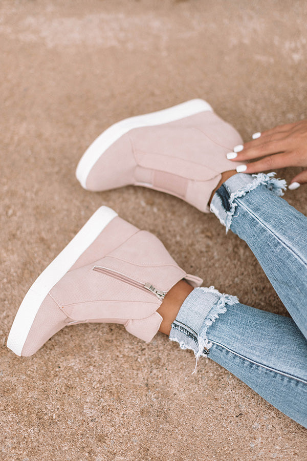 The Karlie Perforated Bootie In Blush Image - 5
