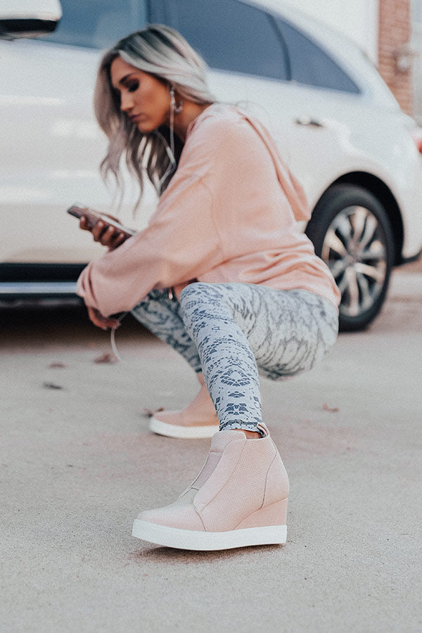The Karlie Perforated Bootie In Blush Image - 1