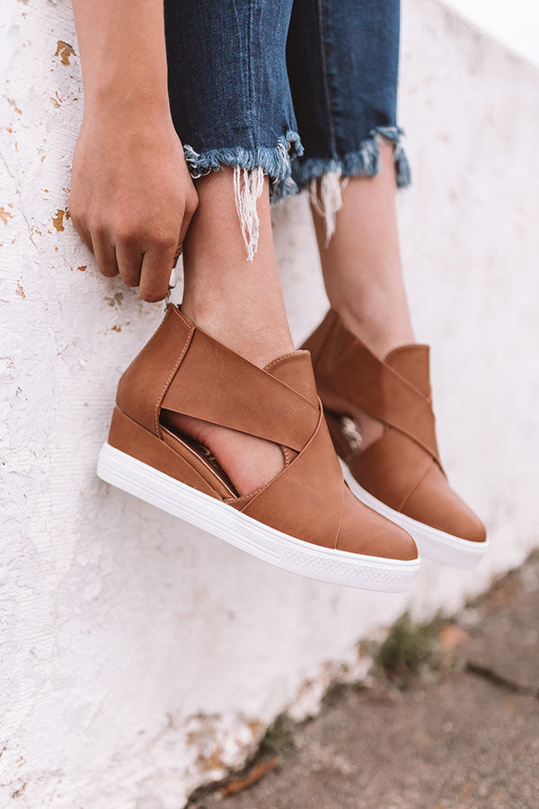 The Calum Faux Leather Bootie In Camel Image - 2