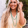 High Shine Crystal Necklace In Turquoise Image - 1