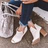 The Bonnie Faux Leather Peep Toe Bootie Image - 1