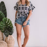 Santorini Breeze Eyelet Top In Navy Image - 1