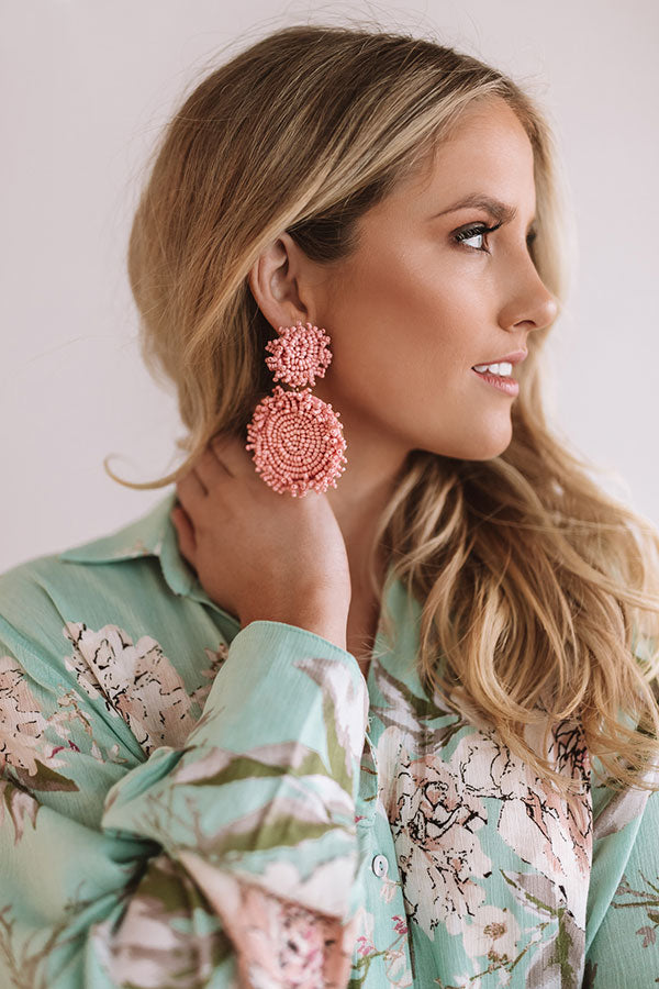 First Love Earrings In Blush