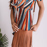 Right On Cue Fringe Crossbody In Brown Image - 1