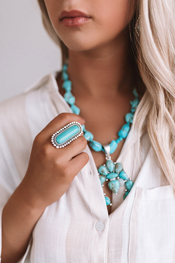 Glam Oasis Turquoise Ring