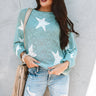 Shooting Star Knit Sweater In Ocean Wave Image - 1