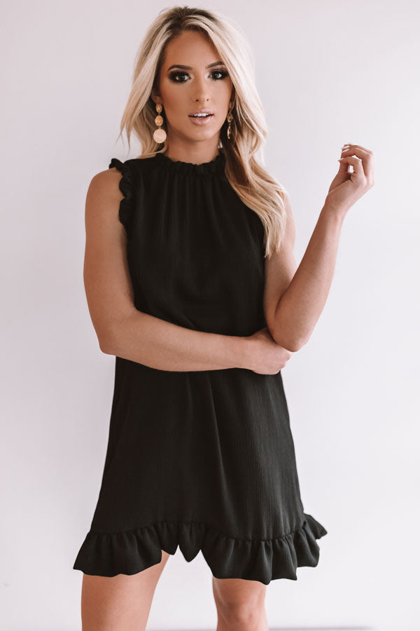 Yachts and Kisses Shift Dress in Black Image - 2