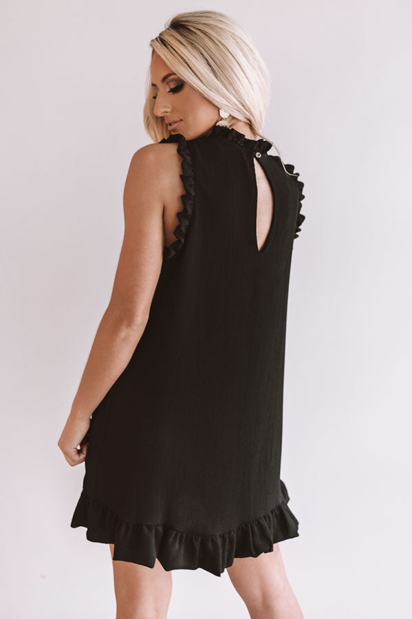 Yachts and Kisses Shift Dress in Black Image - 4