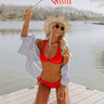 Hip For Honolulu Scallop Halter Bikini Top Image - 1