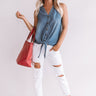 Lake Life Chambray Tie Top Image - 1