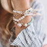 Sparkle And Bliss Semi Precious Bracelet Set in Mint Image - 1