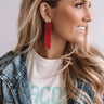 Mojitos In Mykonos Earrings In Red Image - 1